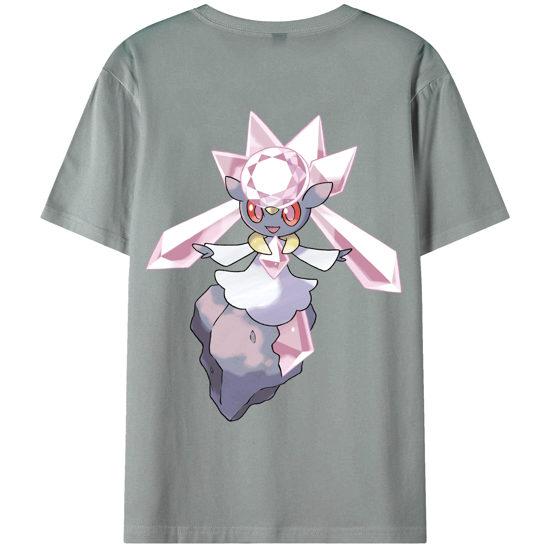 （画像用） ポケットモンスター Pokémon 綿100％ メンズ半袖Tシャツ（バックプリント） 通気性